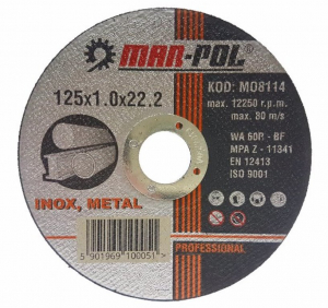 FÉM vágókorong 125x1.0mm MAR-POL